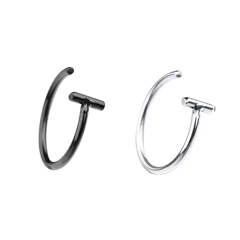 Khuyên môi không cần xỏ bằng thép titan phong cách hip hop cá tính cho nữ