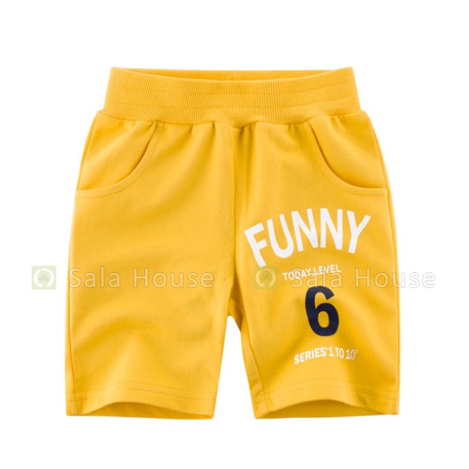 Quần short thun bé trai phong cách thể thao 27KIDS