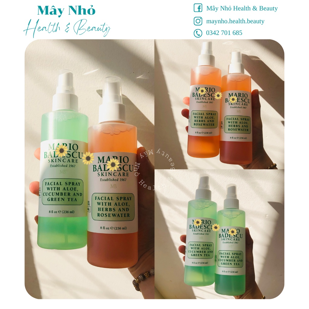 [Bill US] Xịt Khoáng Dưỡng Da Mario Bedescu Facial Spray 236ml | WebRaoVat - webraovat.net.vn