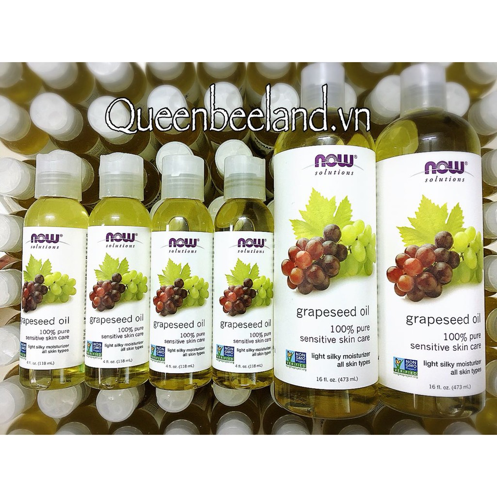 DẦU HẠT NHO NOW GRAPESEED OIL 100% PURE SENSITIVE SKINCARE