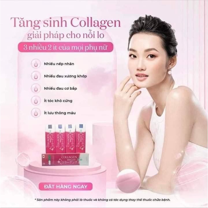Viên Sủi Collagen Bright X10 Hộp 20v