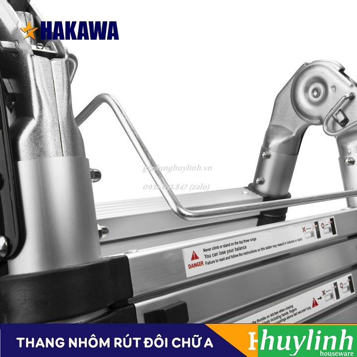 Freeship Thang nhôm rút đôi chữ A Hakawa HK-250 - 5 mét