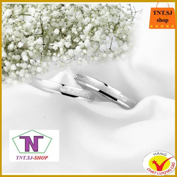 ( HÀNG ĐẸP) NHẪN CẶP ENDLESS LOVE, NHẪN ĐÔI TÌNH NHÂN INOX NC069