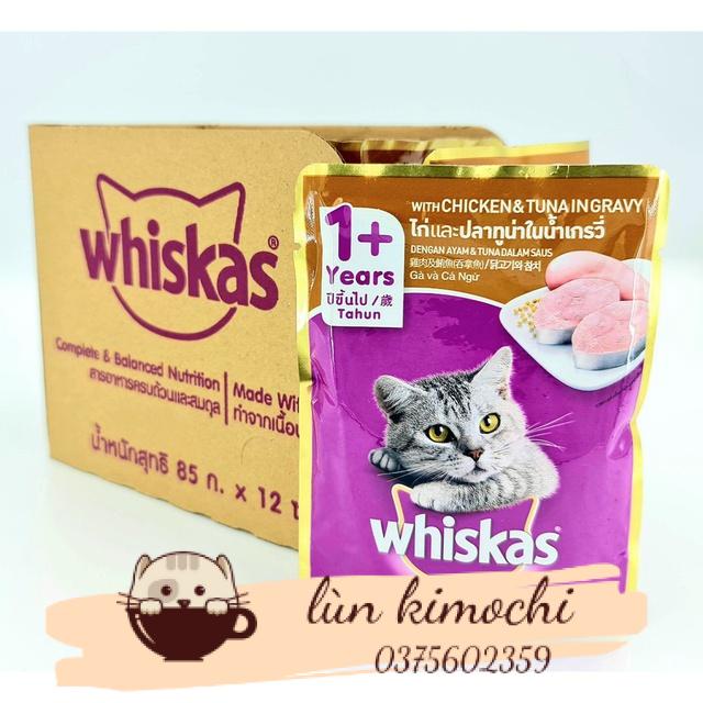 Pate gói whiskas 85g vị bất kì