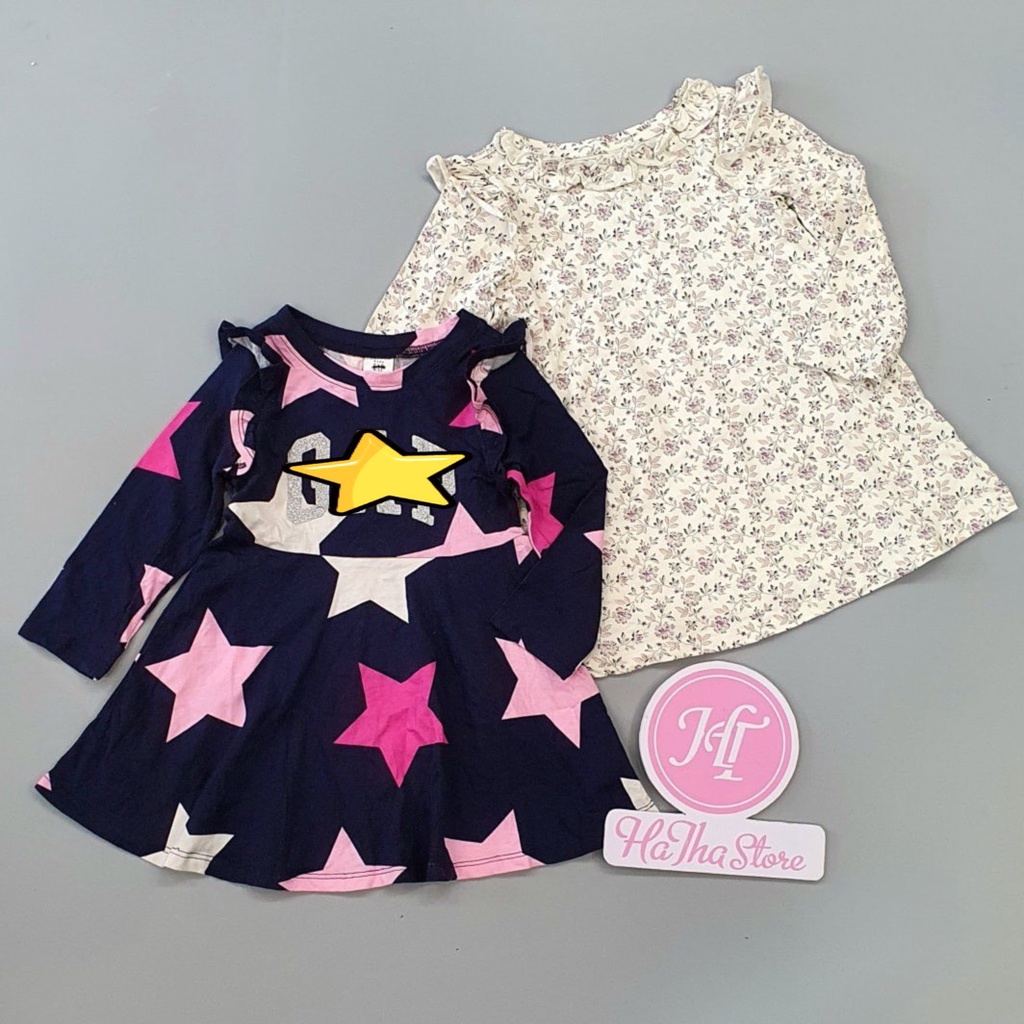 (Size 18m&amp;2y) Đầm thun tay dài cho bé gái