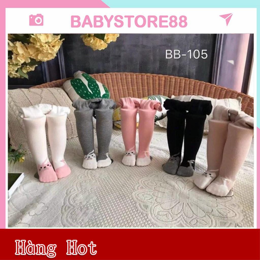 Quần tất len legging bé gái Quảng Châu Size 5-18 kg , quần dài liền bàn cho bé từ 3 tháng - 4 tuổi