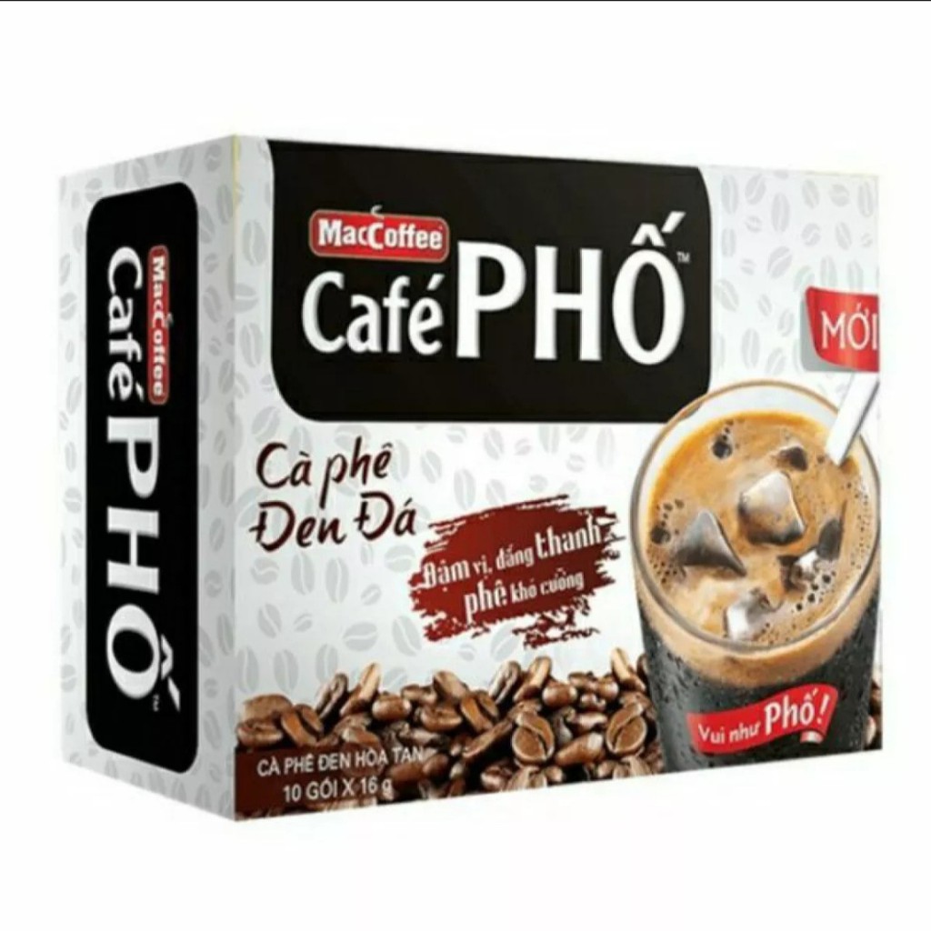  Cà Phê Phố Đen Đá ( Hộp 10 gói x 16g)