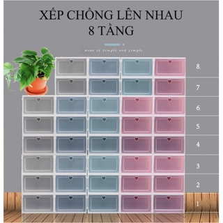 Hộp Đựng Giày, Tủ Đựng Giày Nắp Nhựa Cứng Siêu Bền Size Lớn - Hàng Loại 1 Giá Rẻ Tháo Lắp Dễ Dàng