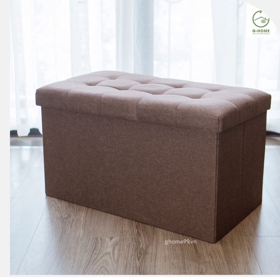 Ghế Sofa Gấp Gọn - Hộp Đựng Đồ Khung Gỗ Bọc Vải Cao Cấp Chắc Chắn, Tiện Lợi, Gọn Gàng