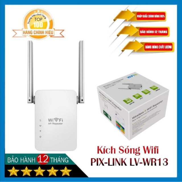 Bộ Kích Sóng WIFI PIX-LINK LV-WR13 2 Anten Cao Cấp