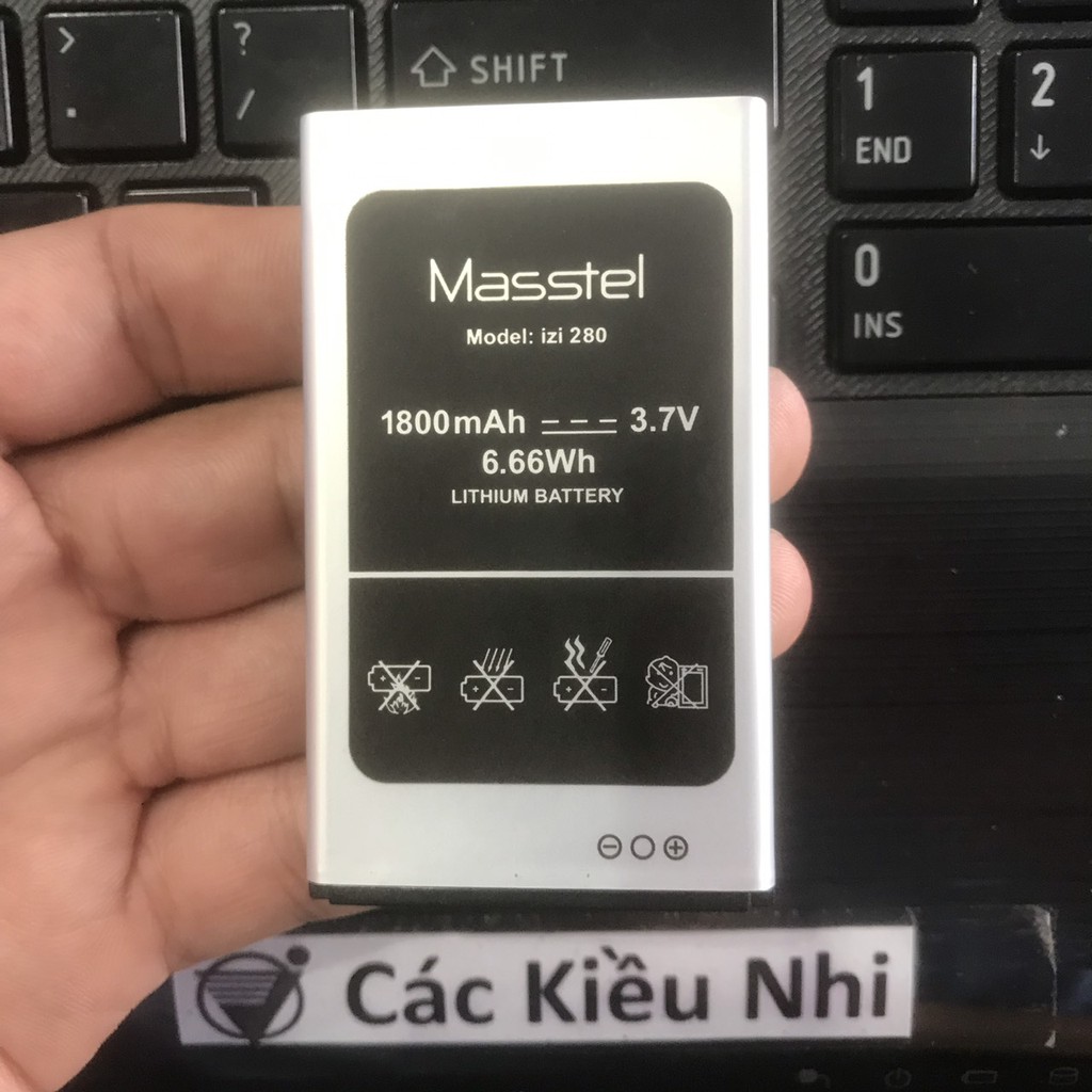 Pin Masstel IZI 208 280 | 1800mAh 3.7V 6.66Wh