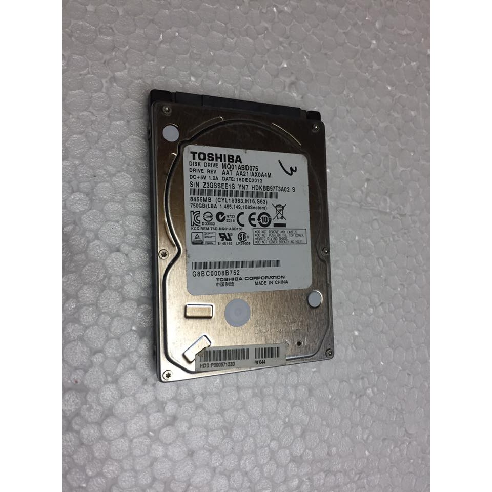 Ổ Cứng HDD Laptop Sức khỏe GOOD SATA 750Gb