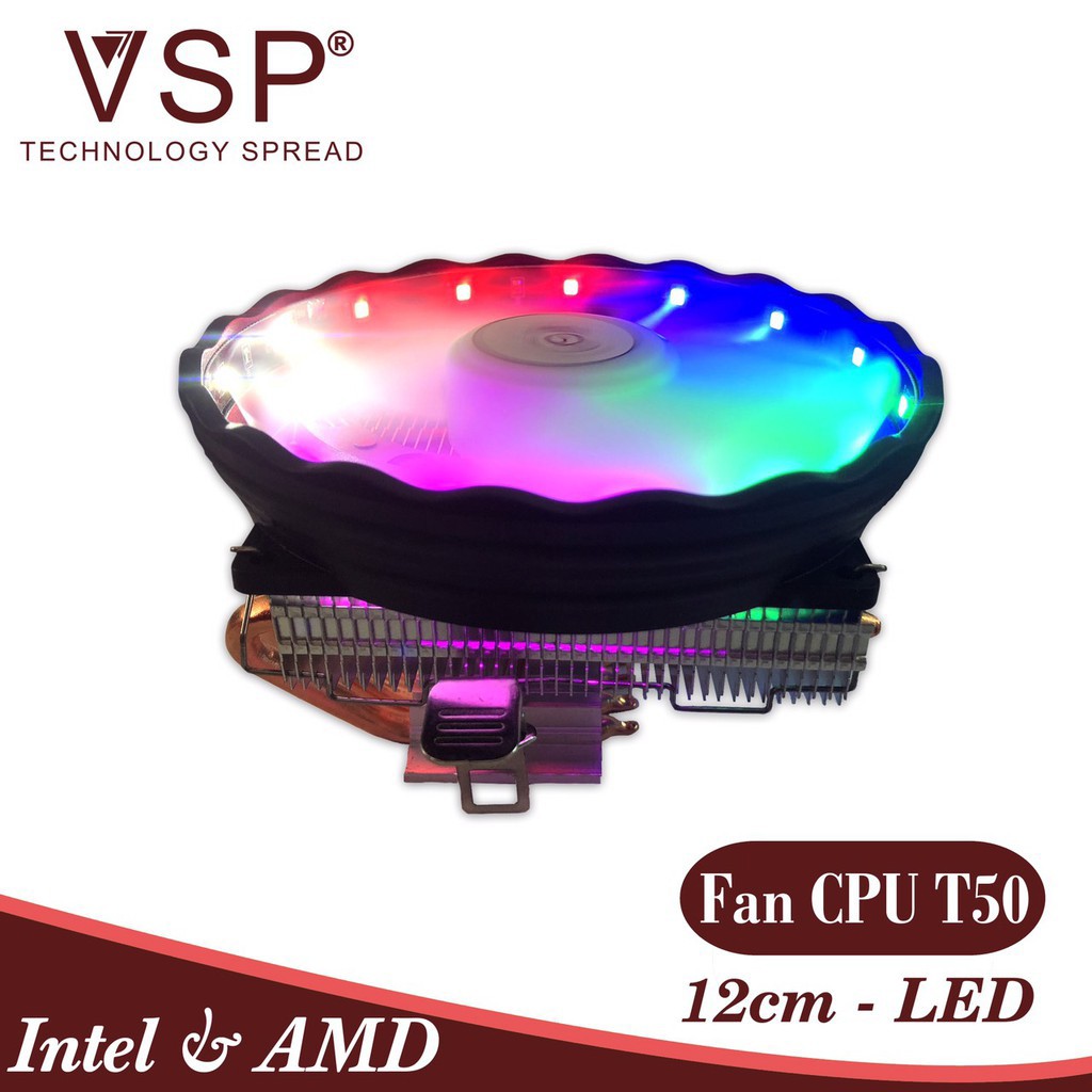 Fan CPU VSP T50 LED - Bảo Hành 3 Tháng