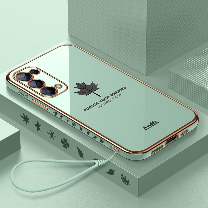 Ốp điện thoại TPU mềm chống sốc chống thấm nước hình lá phong 6D cho Oppo A5s A3s Reno5 Reno3 Reno2 Reno2 F A5 2020 A9 2020 A7 A12 A12e Realme C1