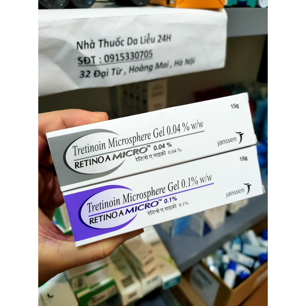Tretinoin Aret , RetinoA Microsphere Gel 0,025 0.05 - 0.04% - 0.1% - Gel hỗ trợ giảm mụn, chống lão hóa