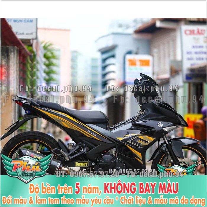 Tem rời EX 150 LC đen vàng (P) -1