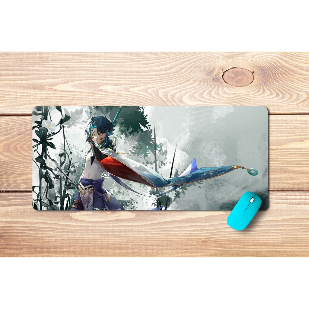 Lót Xiao Genshin Impact cỡ lớn 80x30cm, 90x40cm cực nét