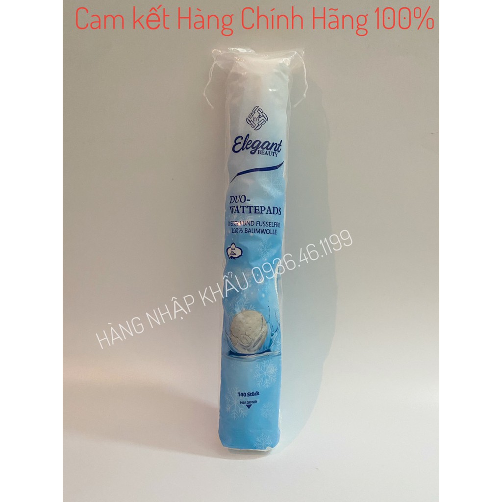 Bông Tẩy Trang - Elegan- 140 Miếng - Hàng Đức Chính Hãng