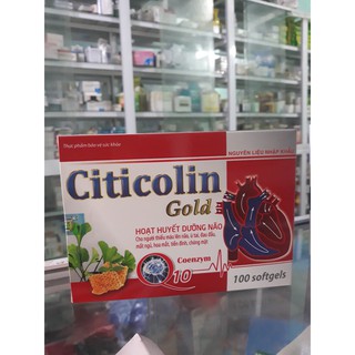 Hoạt huyết dưỡng não Citicolin Gold hộp 100 viên