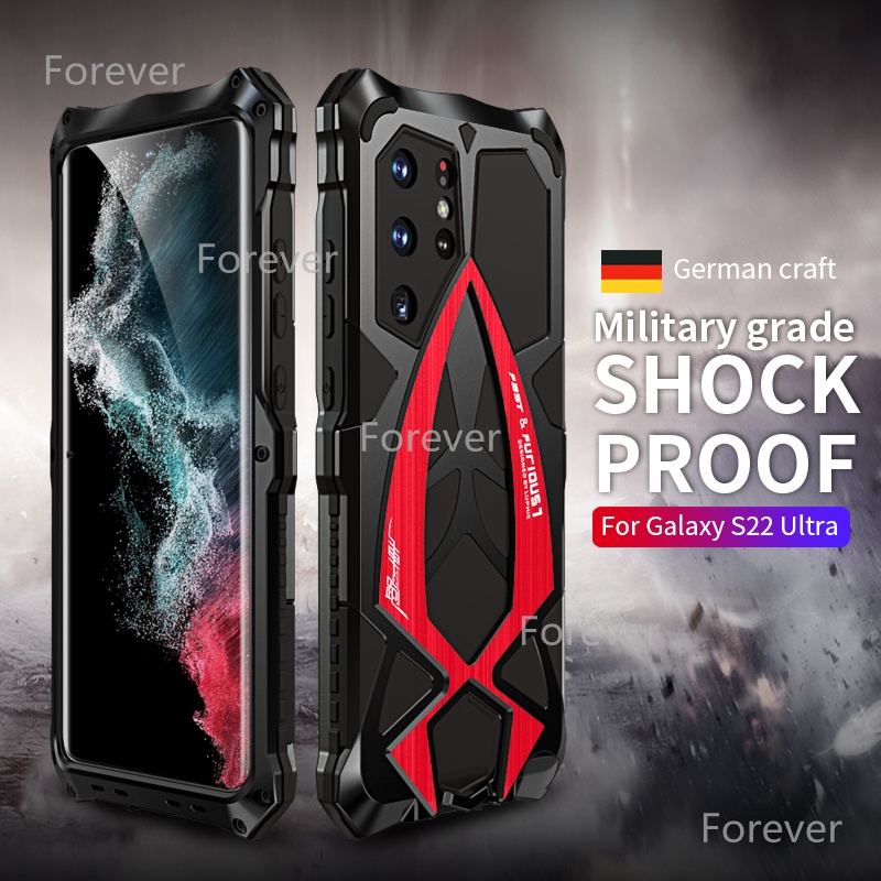 LUPHIE Ốp Điện Thoại Kim Loại Chống Sốc Chống Bụi Cho Samsung S22 S21 Ultra A72 A52 A52S Case S22 + S21 + S21 FE