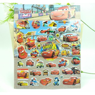 Hình dán sticker xe ô tô ngộ nghĩnh, người nhện, người máy siêu nhân, Peppa, Doremon cho bé