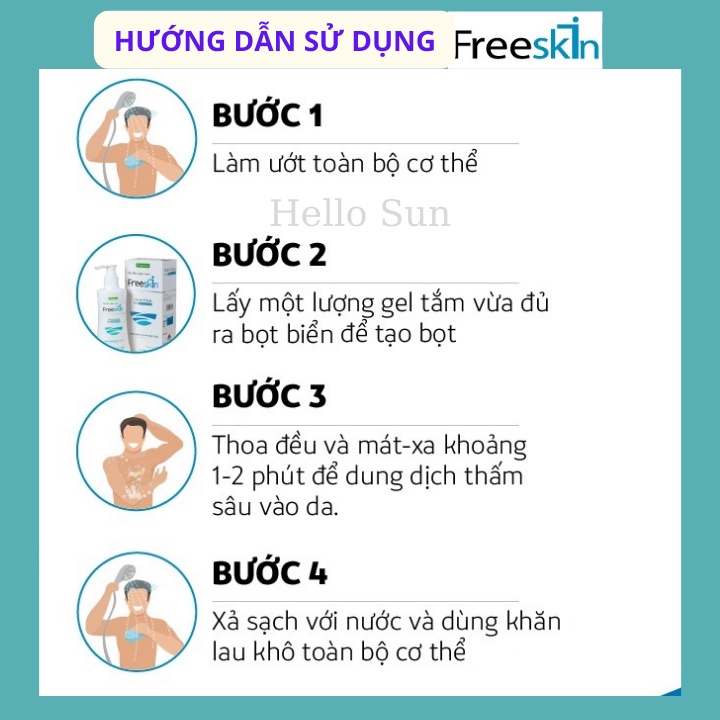 Sữa Tắm Giảm Mụn Thâm Mụn Lưng Freeskin 250ml Ngừa Mụn Lưng Mông Body Mờ Thâm Dưỡng Trắng Da- Shop Hello Sun | BigBuy360 - bigbuy360.vn