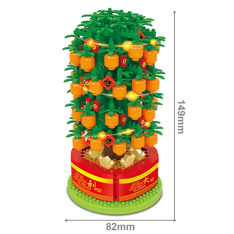 Set đồ chơi lắp ráp mô hình cây may mắn 932 mảnh dành cho trang trí