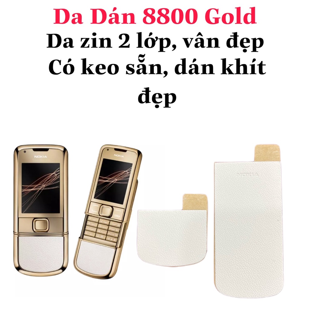 Miếng da dán Nokia 8800 gold // Da trắng dán nokia 8800 GOLD ARTE