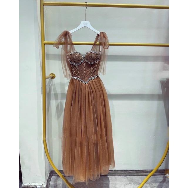 Đầm xoè dự tiệc công chúa TRIPBLE T DRESS kết đá cườm sang trọng- Size M/L (kèm ảnh/video thật) MS206V