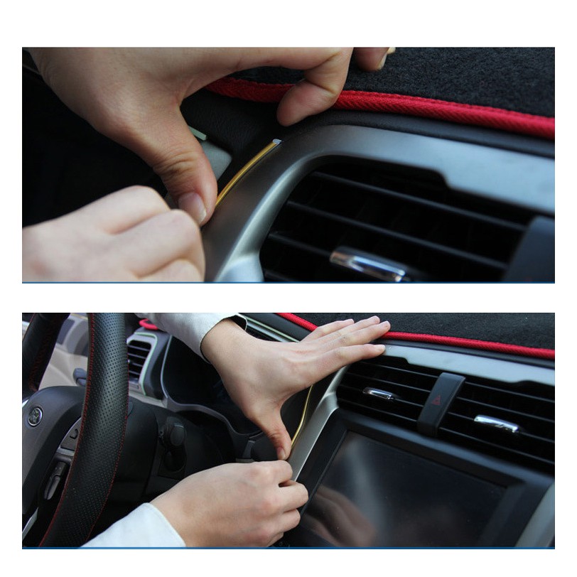 Chỉ viền nội thất ô tô lắp khe nhựa trên ô tô