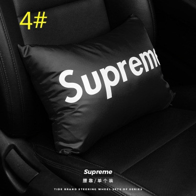 Gối tựa đầu in họa tiết Supreme dành cho xe hơi
