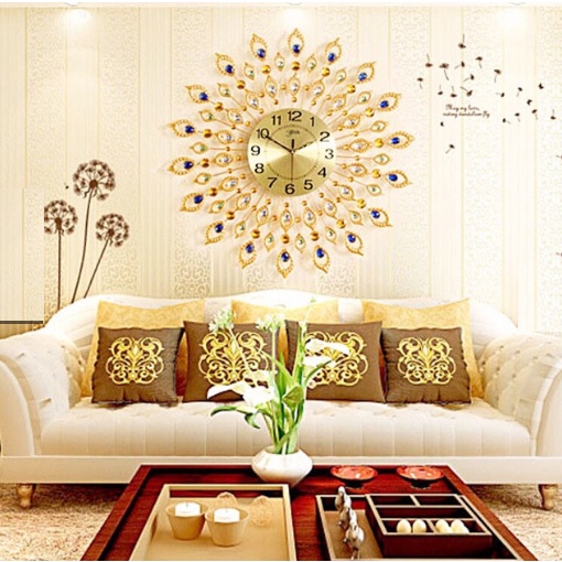 Đồng hồ treo tường trang trí kim trôi 70cm decor phòng khách phòng ngủ cao cấp giá rẻ đẹp không tiếng động