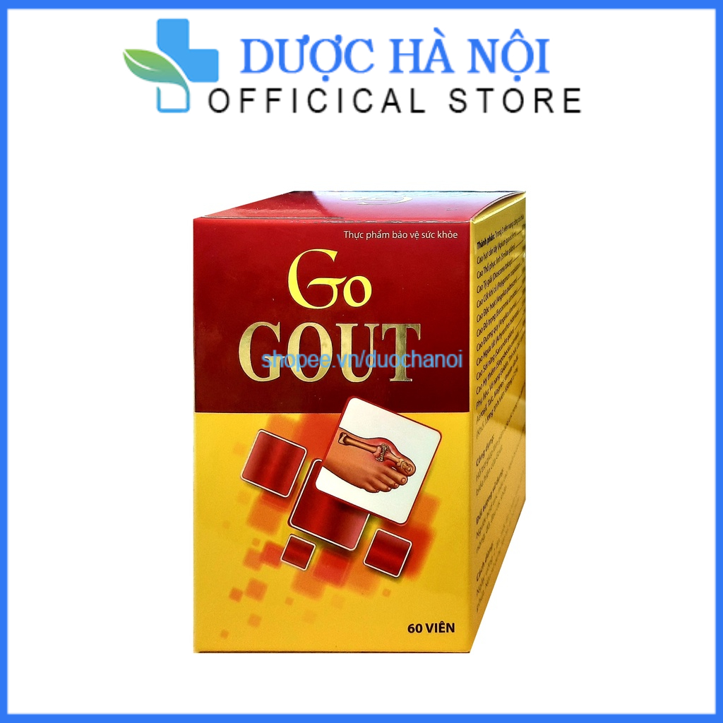Viên uống GO GOUT – giúp giảm sưng, đau nhức khớp ngón chân, bàn chân do gout hộp 60 viên.