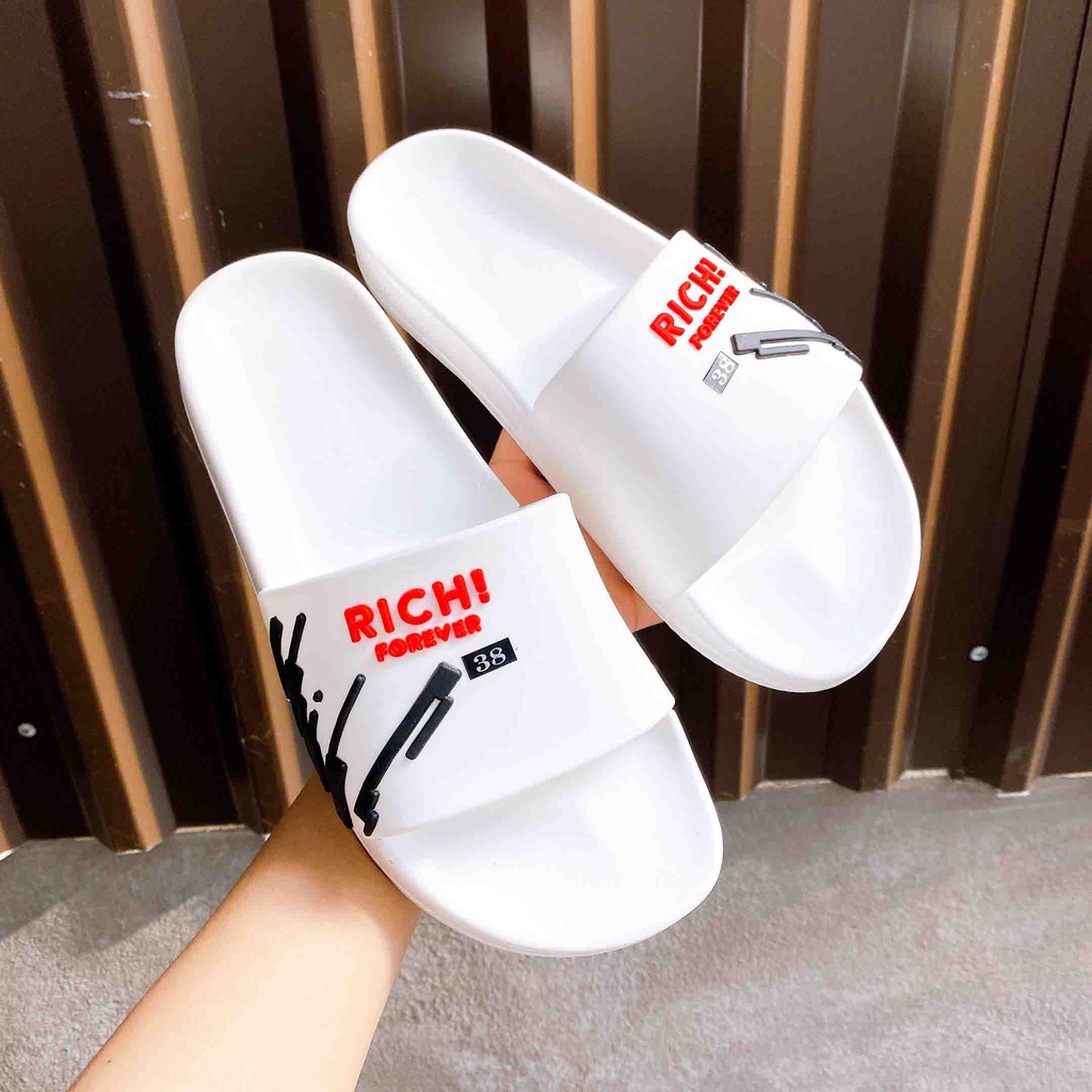 Dép quai ngang nam nữ XỊN RICH FOREVER cực đẹp, xịn mang êm chân phong cách