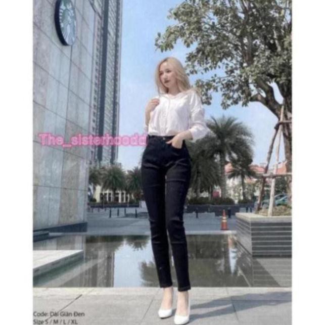 [Ảnh Thật] Quần jean lưng cao co giãn 4 chiều dáng ôm màu đen [Ảnh thật] - TS Jeans Shop Jeans,Crotop,Đầm