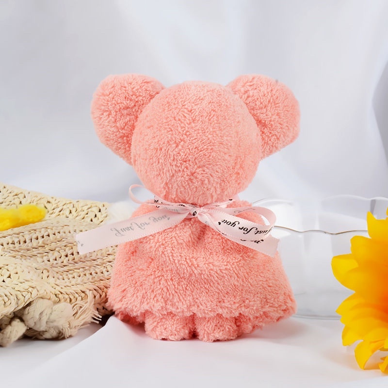 Khăn mặt gấp hình gấu teddy, quà tặng sinh nhật, 8/3, 20/10, valentine cho nam và nữ, size 30x30cm