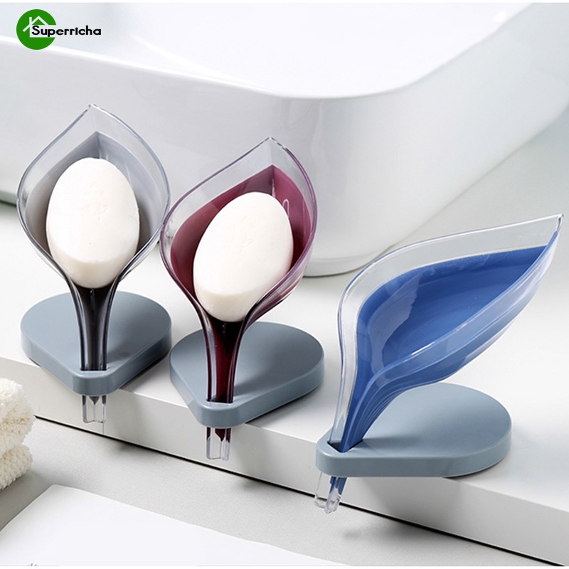 Giá đỡ xà phòng chống trượt hình chiếc lá