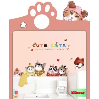 Decal dán tường mèo cute