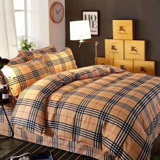 set chăn ga gối burberry