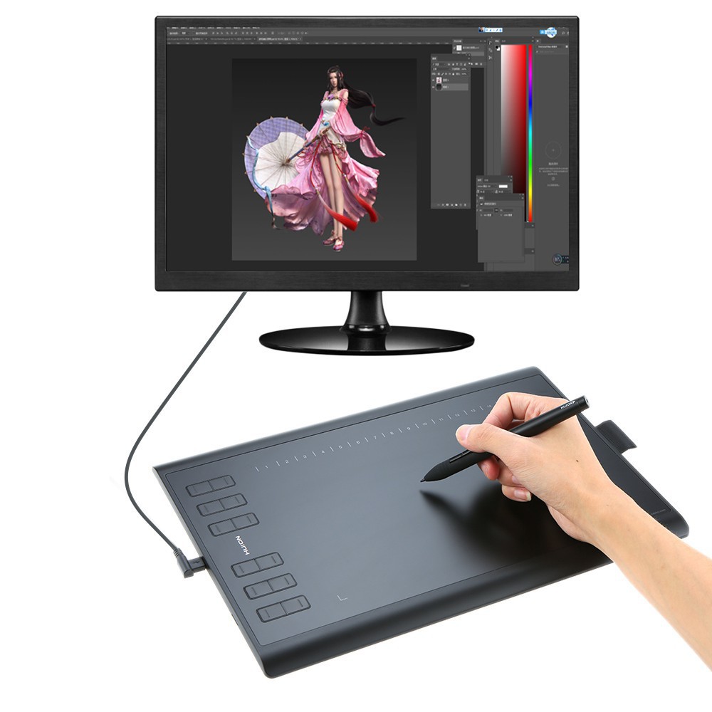 (Quà tặng 139k) Bảng vẽ cảm ứng Huion 1060 Plus, phiên bản nâng cấp từ dòng bảng vẽ 1060