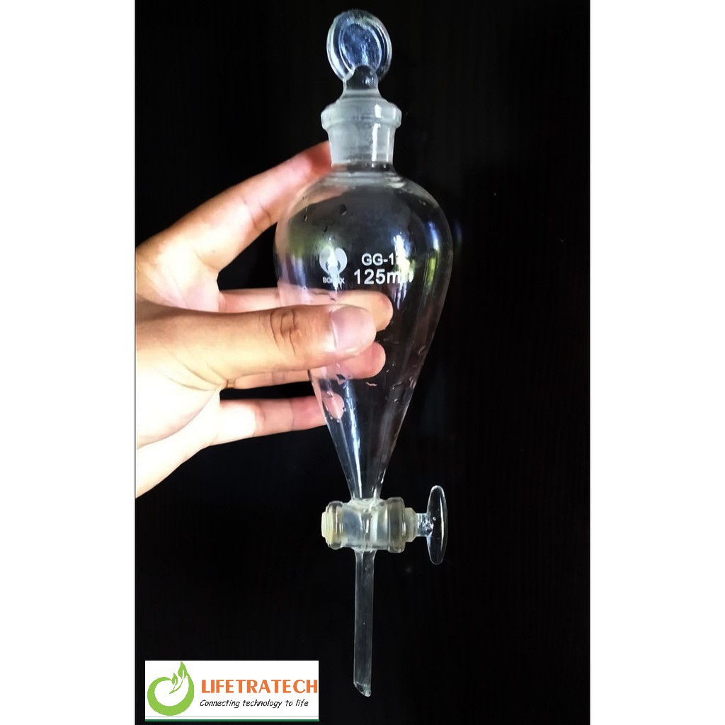 Phễu chiết quả lê Phễu chiết tinh dầu bình chiết các cỡ 60ml - 125ml - 250ml - 500ml