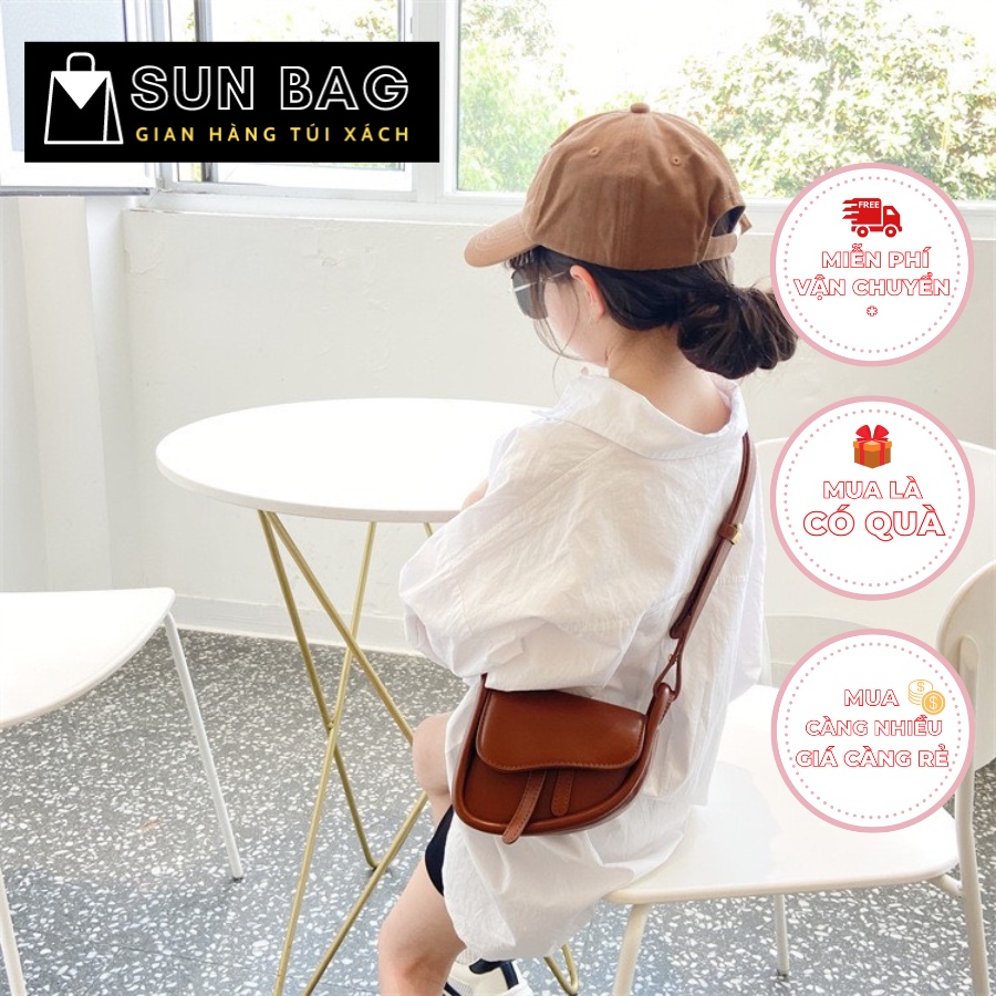 Túi xách mini nữ đeo chéo, đeo vai, kẹp nách, ken viền, dáng yên ngựa, da trơn cao cấp, nhẹ nhàng tiểu thư SB268