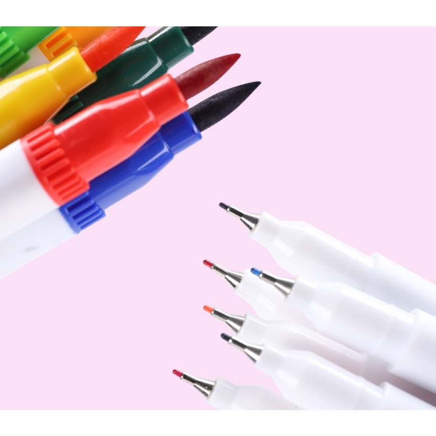 Bộ set 12 24 36 48 màu bút viết calligraphy luyện viết siêu đẹp , bút brush nhiều màu MONABOOK
