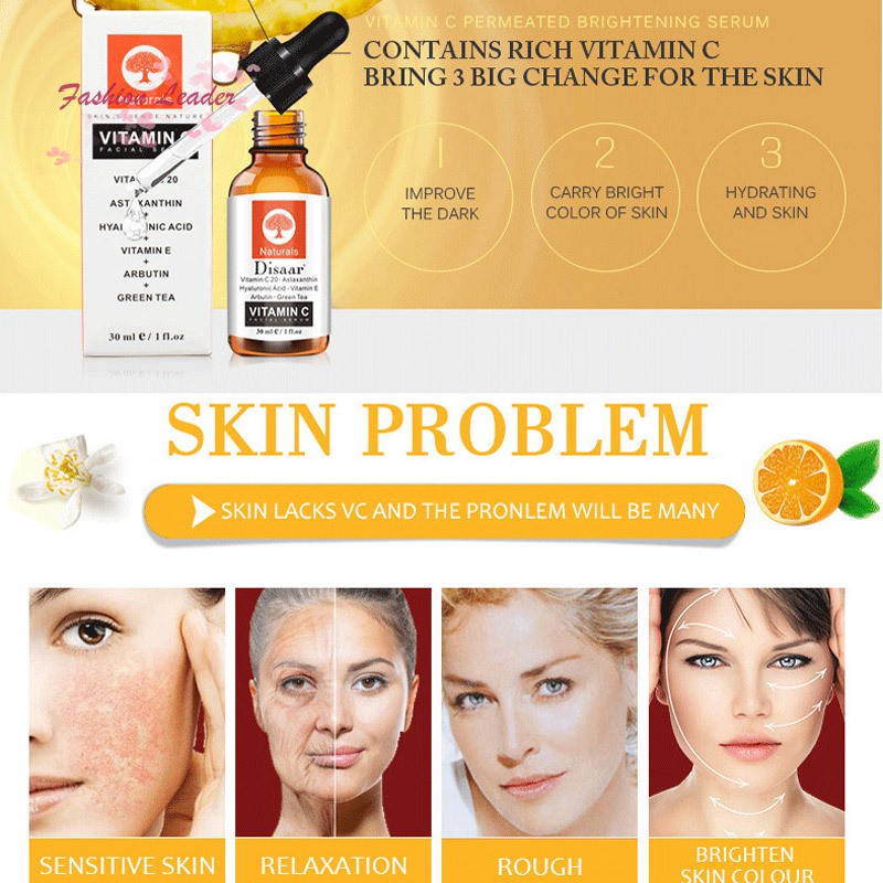 (Hàng Mới Về) Tinh Dầu Vitamin C Làm Sáng Da Chống Nếp Nhăn 30ml | BigBuy360 - bigbuy360.vn