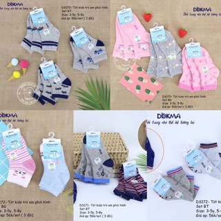 Set 3 đôi tất Dokma cottong 100%