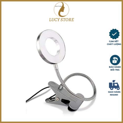 Đèn LED mini kẹp bàn 2 chế độ dùng trong phun xăm nối mi spa làm nail - lucy store thiết bị vật tư spa