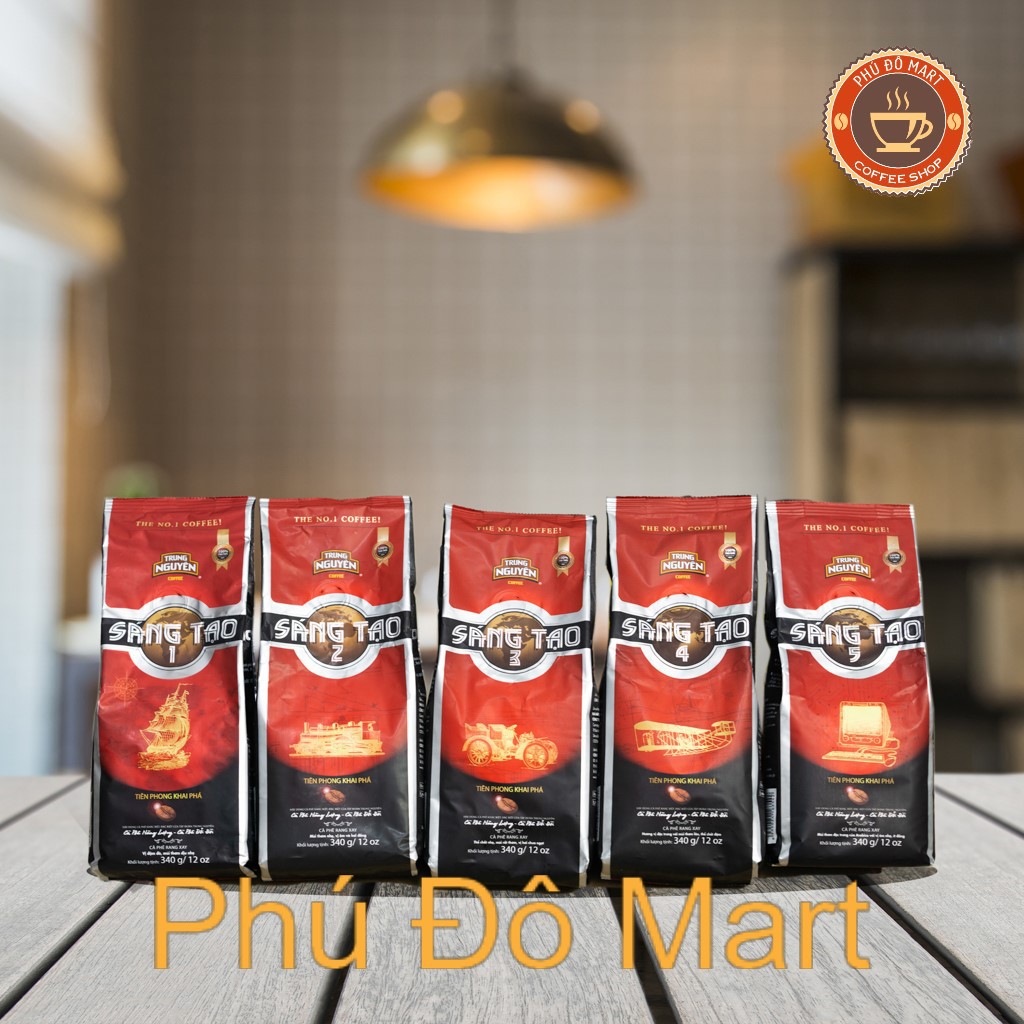 Cà Phê Pha Phin Sáng Tạo 1 - 2 - 3 - 4 - 5 Trung Nguyên _ Loại Gói 340 Gr