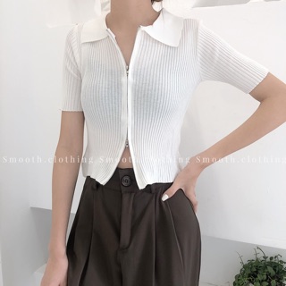 Áo len kéo khoá 2 đầu