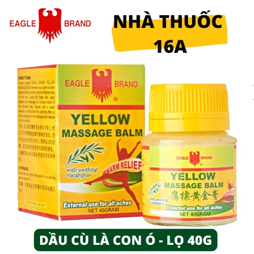 DẦU CÙ LÀ CON Ó YELLOW BALM - CAO XOA BÓP HỖ TRỢ GIẢM ĐAU NHỨC, CẢM LẠNH, NGỨA DO CÔN TRÙNG CẮN
