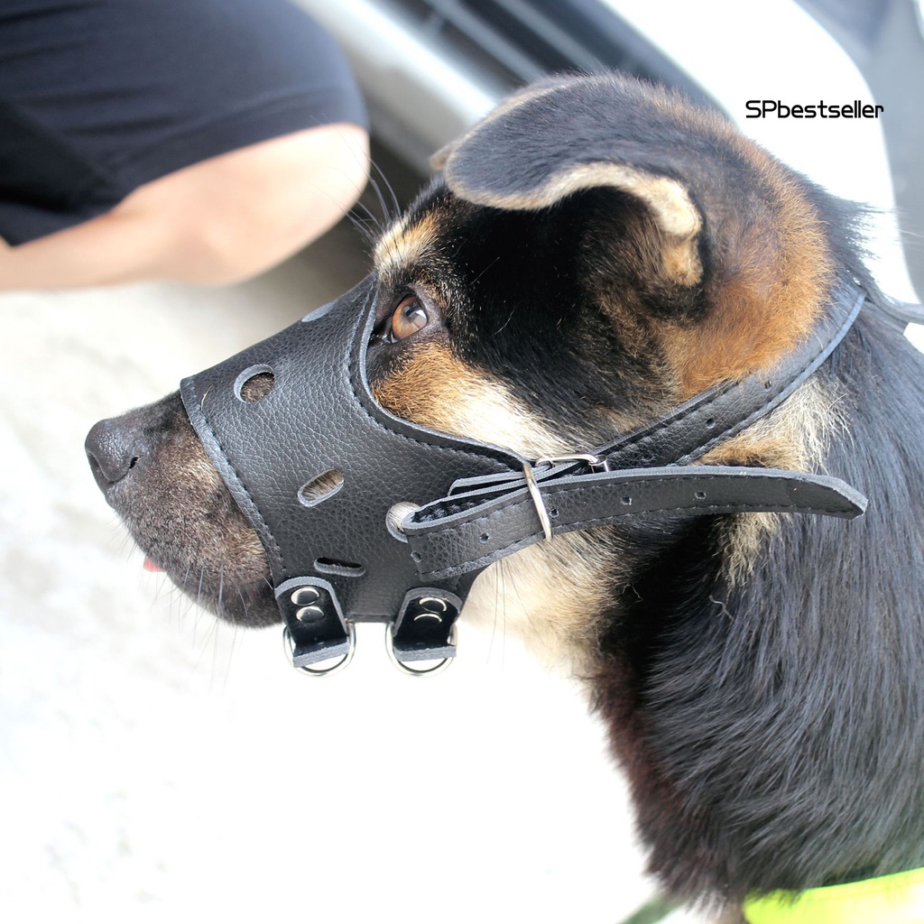 Rọ mõm chó bằng da giả có thể điều chỉnh